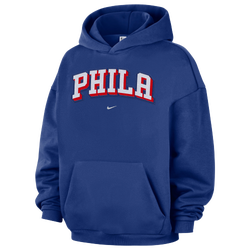 Men's - Nike 76ers Wordmark Standard Issue Hoodie - Blue