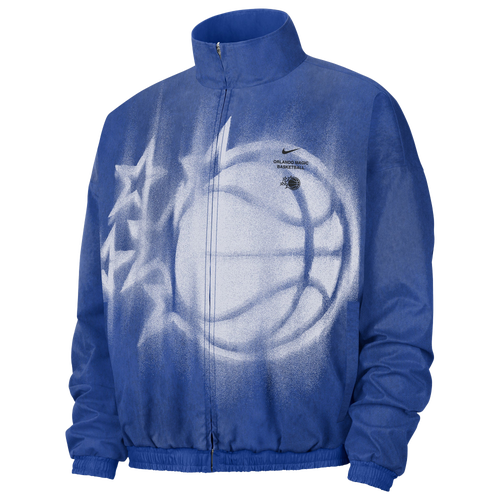 MENS - Nike NBA Dri-FIT GM Woven Loud Jacket - Game Royal/White