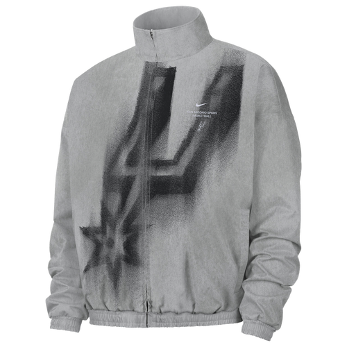 MENS - Nike NBA Dri-FIT GM Woven Loud Jacket - Black/Flat Silver