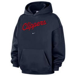 Men's - Nike Clippers Wordmark Standard Issue Hoodie - Navy