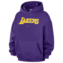 Men's - Nike Lakers Wordmark Standard Issue Hoodie - Purple