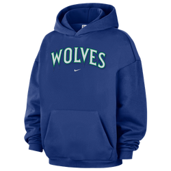 Men's - Nike Timberwolves Wordmark Standard Issue Hoodie - Blue
