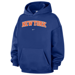 Men's - Nike Knicks Wordmark Standard Issue Hoodie - Blue