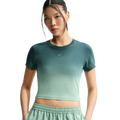 Nike NSW Chill Crop PNX Dip Dye T-Shirt - Nike Steam/Mineral Slate
