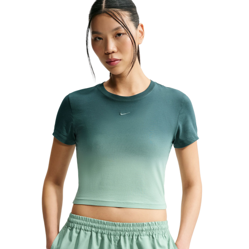  - Nike NSW Chill Crop PNX Dip Dye T-Shirt - Steam/Mineral Slate