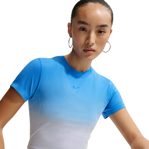  - Nike NSW Chill Crop PNX Dip Dye T-Shirt - Lt Photo Blue/Hydrogen