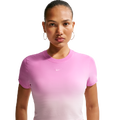 Nike NSW Chill Crop PNX Dip Dye T-Shirt - Nike Pink Foam/Light Magenta