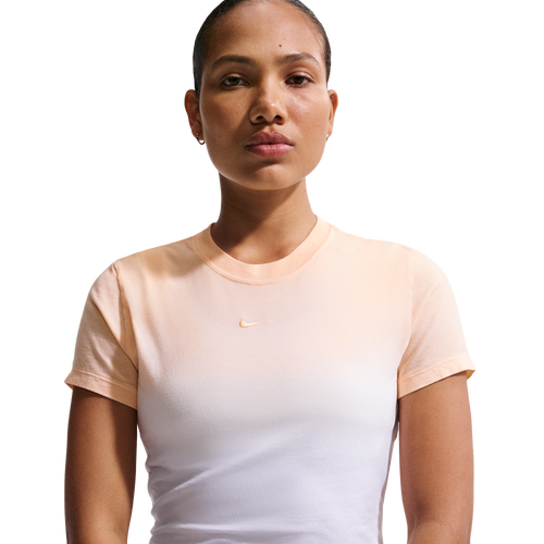 WOMENS - Nike NSW Chill Crop PNX Dip Dye T-Shirt - Ice Peach/White