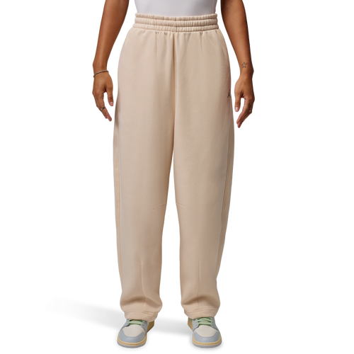 Jordan Brooklyn Fleece BB Wide Leg Pants - Jordan Pearl White