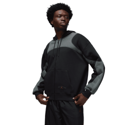 Men's - Jordan Lifestyle OVS Stretch Y2K Full Zip Hoodie - Black/Grey