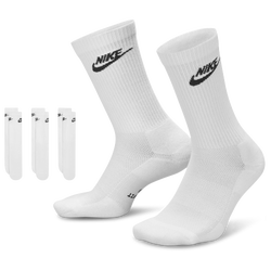 Adult - Nike Everyday Elevated Futura Crew Socks 3 Pack - White/Black/White