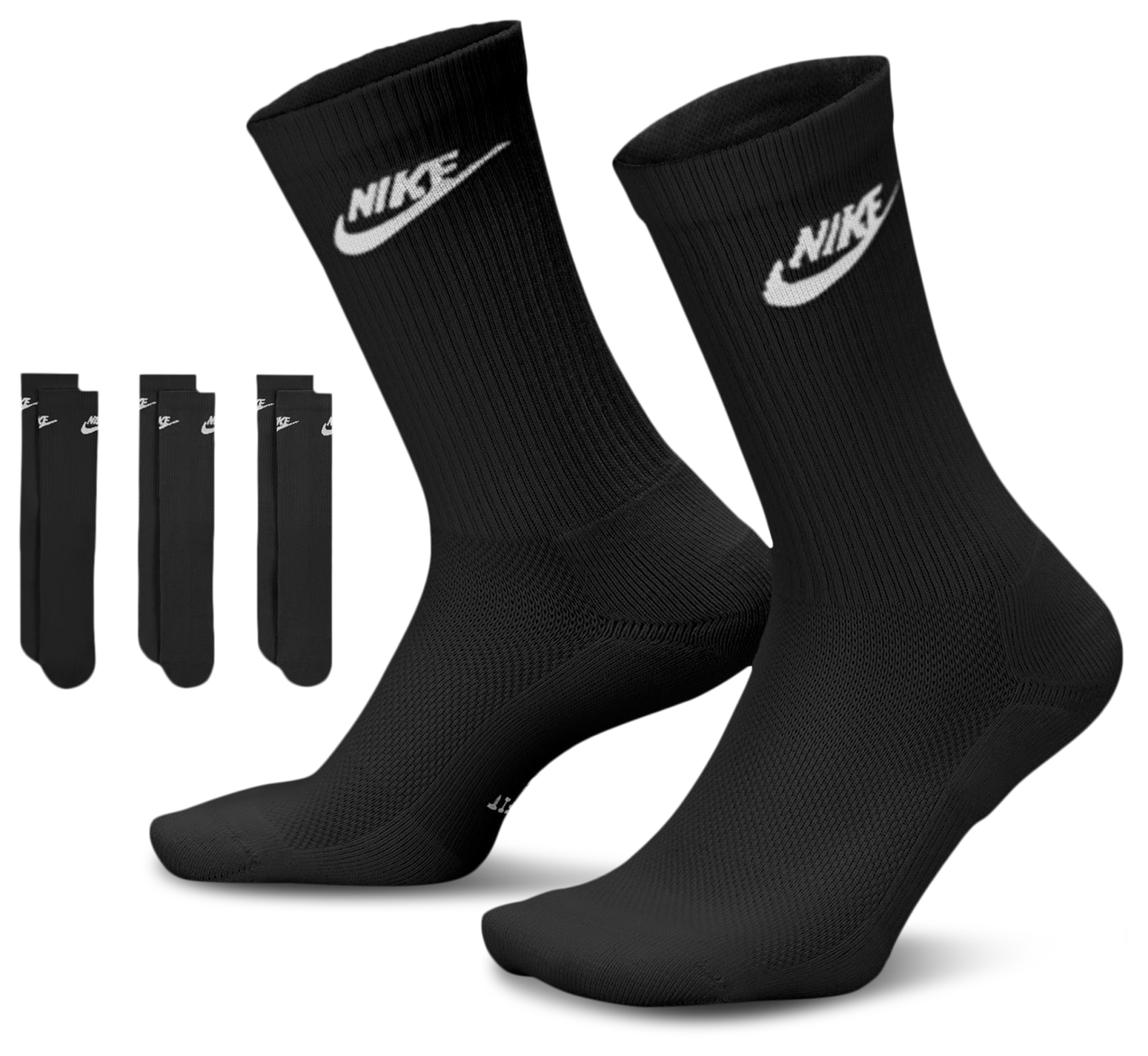 Nike Everyday Elevated Futura Crew Socks 3 Pack - Adult