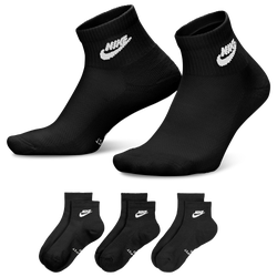 Adult - Nike Everyday Elevated Futura Ankle Socks 3 Pack - Black/White/Black