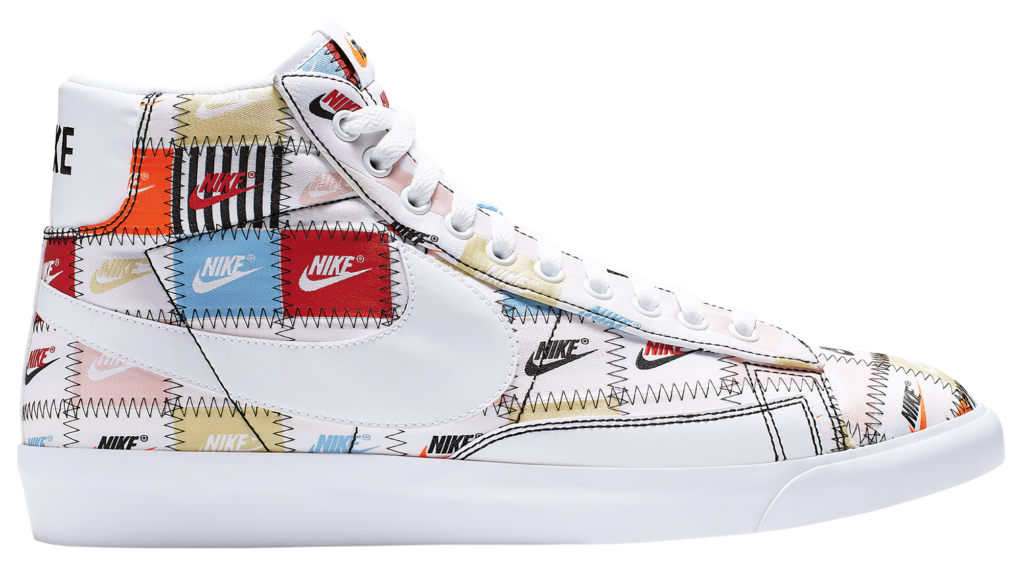 nike blazer mid 77 vintage white black on feet