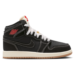 Boys' Preschool - Jordan 1 Retro High OG FC - Black/Sail/Red