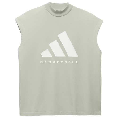 

adidas Mens adidas Basketball Sleeveless T-Shirt - Mens Halo Green Size S