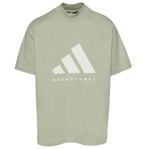 

adidas Mens adidas Basketball T-Shirt - Mens Halo Green Size S