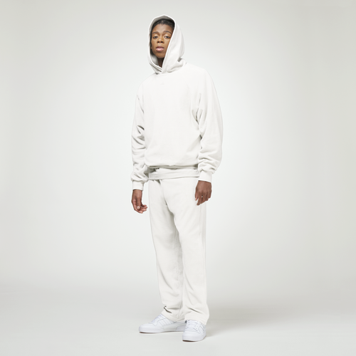 

adidas Basketball Velour Hoodie - Mens Talc Size S