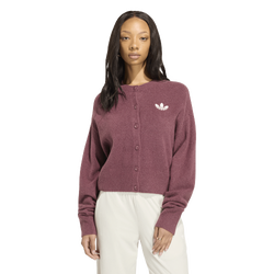 Women's - adidas Originals Essentials Knit Cardigan - Quiet Crimson