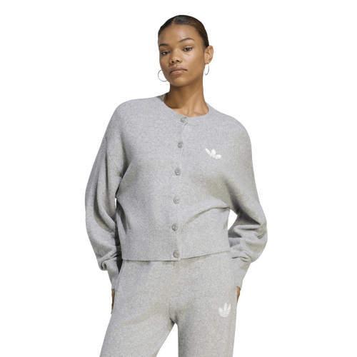 adidas Originals Essentials Knit Cardigan - Adidas Medium Grey Heather