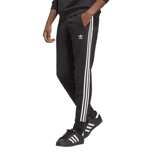 

adidas Originals Mens adidas Originals 3 Stripes Fleece Pants - Mens Black/White Size L