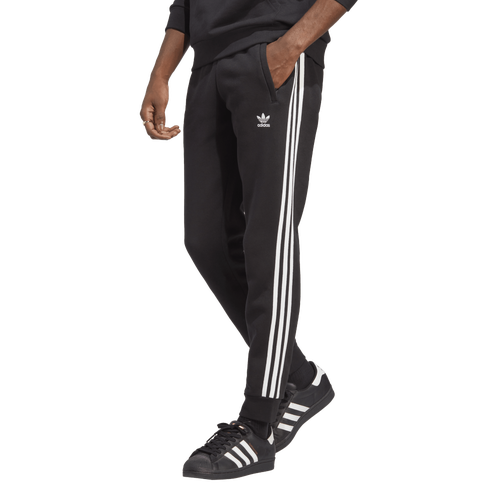 Adidas Originals Mens  3 Stripes Fleece Pants In Black/white