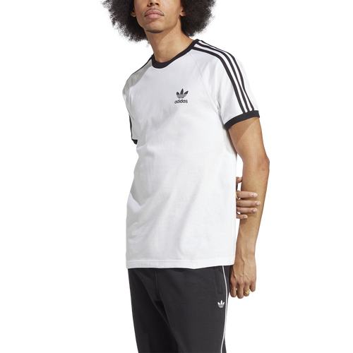 Adidas Originals 3-stripe Ringer T-shirt In White