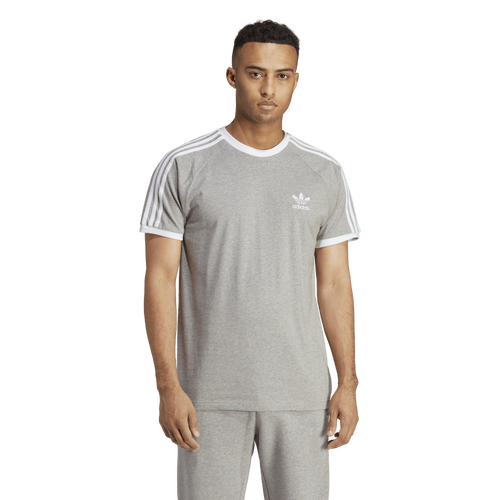 

adidas Originals Mens adidas Originals 3 Stripes T-Shirt - Mens Medium Grey Heather/White Size S