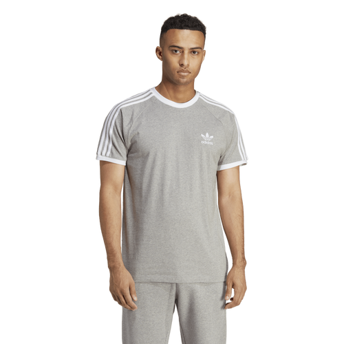 

adidas Originals Mens adidas Originals 3 Stripes T-Shirt - Mens Grey/White Size S