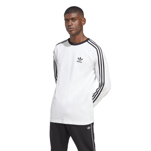 

adidas Originals Mens adidas Originals Adicolor Classics 3-Stripes Long Sleeve T-Shirt - Mens White Size M