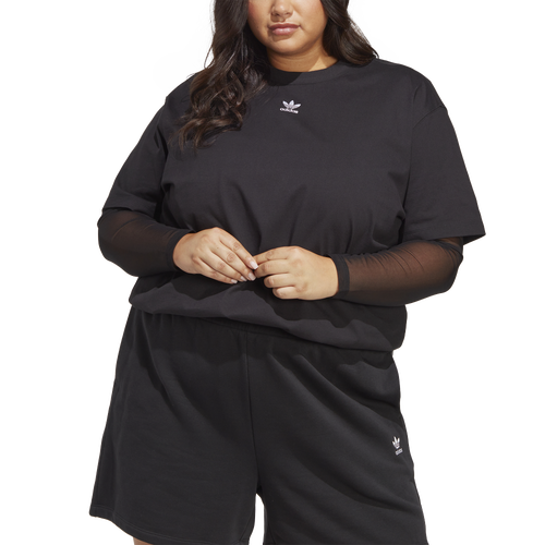 

adidas Originals Womens adidas Originals Adicolor Plus Size Essential T-Shirt - Womens Black