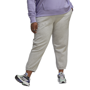 adidas Essentials Fleece Joggers (Plus Size) - Beige