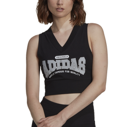 Women's - adidas Originals Class of 72 Crop Vest - Black/White