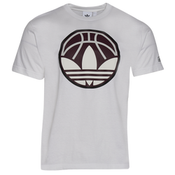 Men's - adidas Top Ten T-Shirt - White/Maroon