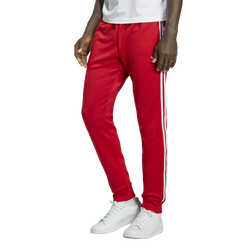 Men's - adidas Originals Superstar Pants - Red/White