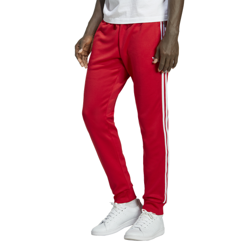 Shop Adidas Originals Mens  Superstar Pants In Red/white