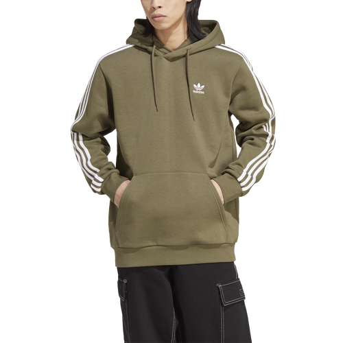 Adidas Originals Three Stripes Hoodie Green In Olive Strata ModeSens