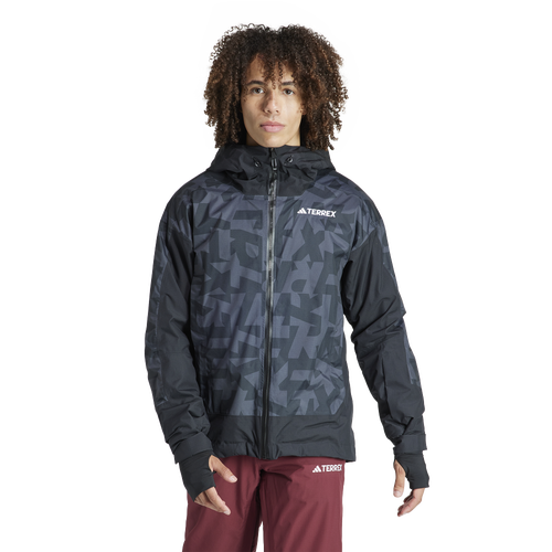 

adidas Mens adidas Terrex Xperior 2-Layer Insulated RAIN.RDY Jacket - Mens Carbon/Black Size XL