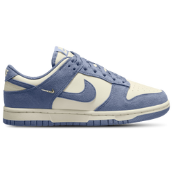 Women's - Nike Dunk Low - Metallic Silver/Sail/World Indigo