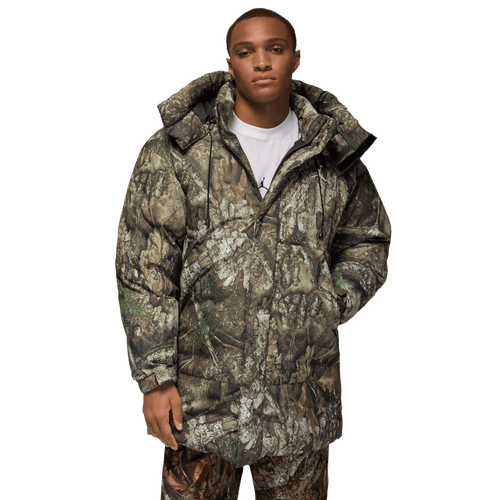 MENS - Jordan MJ Flight Down Parka RLT - Sail/Black Medium Olive