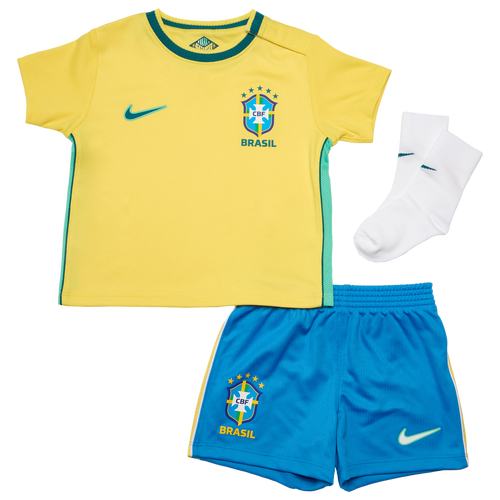 BOYS - Nike Brasil Dri-Fit Stadium Home Kit - Light Menta/Canary