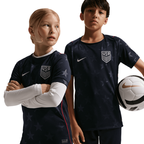 Nike Dri-FIT USA Short Sleeve Stadium Jersey - Nike Silver/Navy
