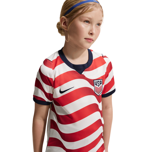  - Nike Dri-FIT USA Short Sleeve Stadium Jersey - White/Navy