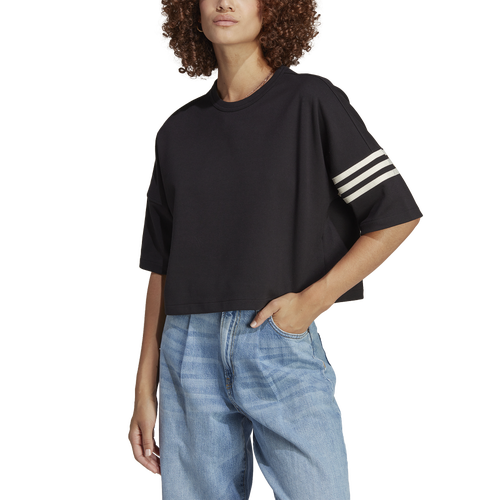 

adidas Originals Womens adidas Originals Neuclassic Boxy T-Shirt - Womens Black/White Size L