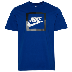 Men's - Nike Futura Block T-Shirt - Old Royal/Grey