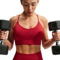 Nike Pro Dri-FIT Seamless LS Bra - Nike Tough Red