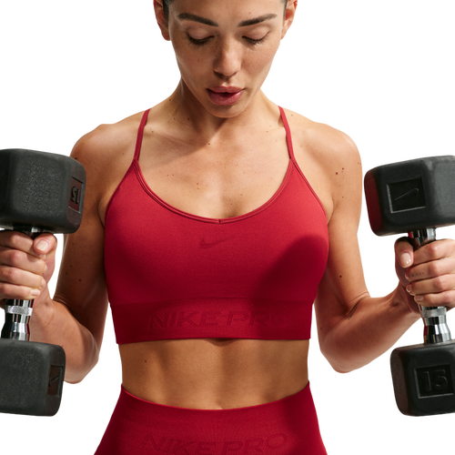  - Nike Pro Dri-FIT Seamless LS Bra - Tough Red