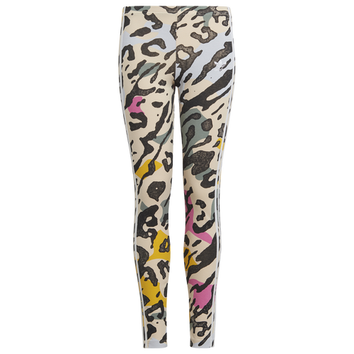 

adidas Originals adidas Originals AOP Animal Leggings - Girls' Grade School Beige/Gold Size L