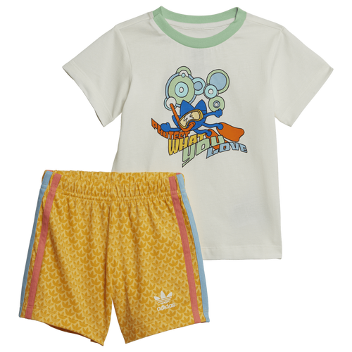 

adidas Originals adidas Originals Treffy T-Shirt and Shorts Set - Boys' Toddler Orange/White Size 4T