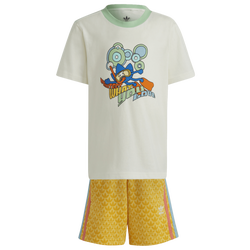 Boys' Preschool - adidas Originals Treffy T-Shirt Set - White/Orange